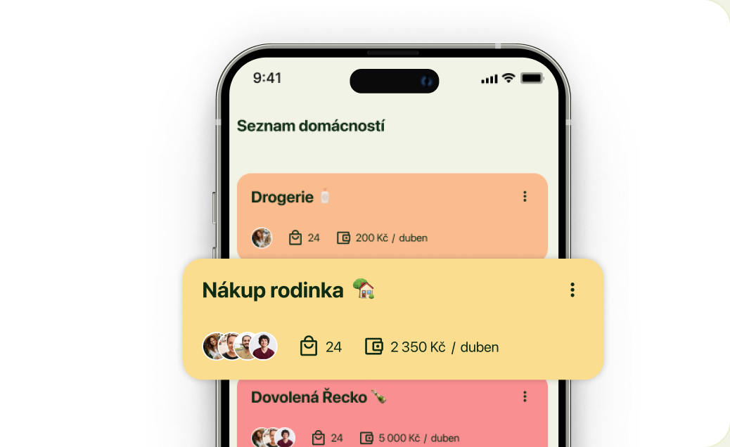 The Citra app showing a household list